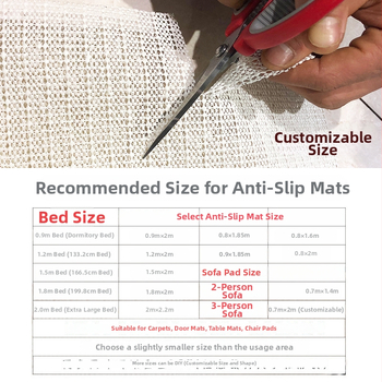 Protiskluzová podložka pod matrac s držiakom na tatami a silikónovou doskou na posteľ (PVC, štvorcový tvar, moderný minimalistický štýl, praná)