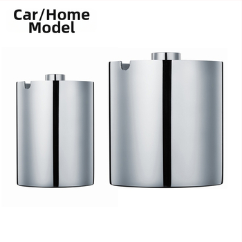 Popolník z hrubšej nerezovej ocele s otáčacím vekom, vhodný pre domáce aj auto použitie; brúsený povrch; možnosť prispôsobenia