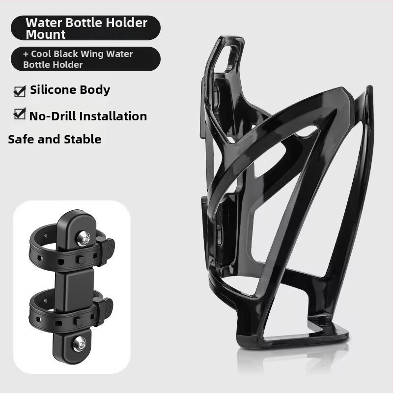 Držiak na fľašu vody pre detské horské bicykle a elektrické bicykle, z polykarbonátu, nastaviteľný, montáž bez vŕtania