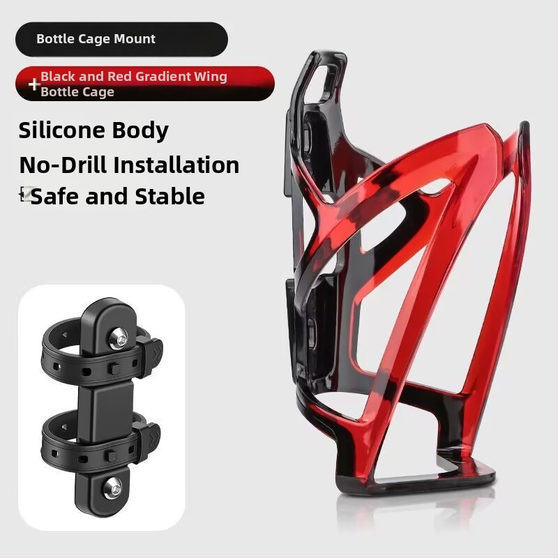 Držiak na fľašu vody pre detské horské bicykle a elektrické bicykle, z polykarbonátu, nastaviteľný, montáž bez vŕtania