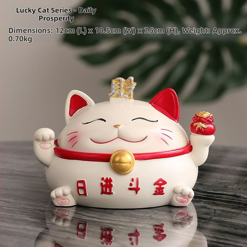 Popolník z živice s Maňkenko-nekom s viečkom, ručne vyrezávaný dekor pre dom a kanceláriu, kód výrobku y1120, vyrobené v Číne, exkluzívny cezhraničný export