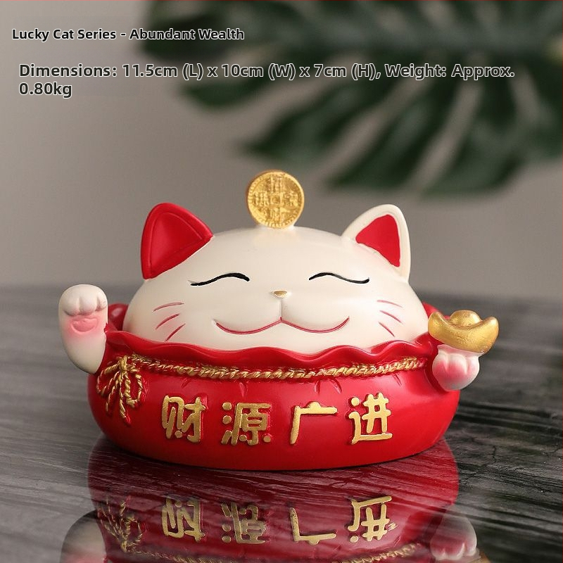 Popolník z živice s Maňkenko-nekom s viečkom, ručne vyrezávaný dekor pre dom a kanceláriu, kód výrobku y1120, vyrobené v Číne, exkluzívny cezhraničný export