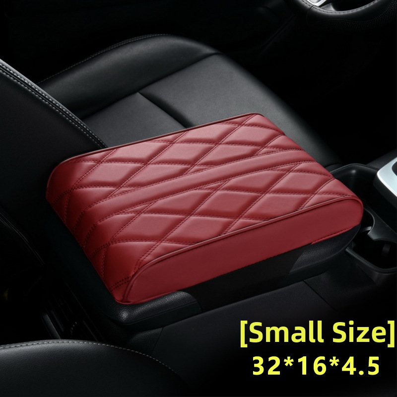 Ādas automobiļa rokasbalsta spilvens ar atmiņas putām, pacēlājs, universāla saderība, pielāgota apstrāde