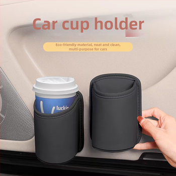 Kožený držiak na pohár v aute a zadná skrinka na uloženie vzadu pri operadle dverí — Značka Fadil, Model Storage Box, Číslo položky Cup Holder
