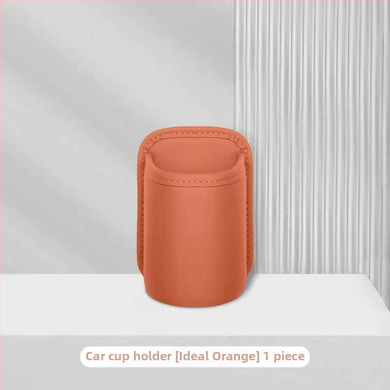 Kožený držiak na pohár v aute a zadná skrinka na uloženie vzadu pri operadle dverí — Značka Fadil, Model Storage Box, Číslo položky Cup Holder