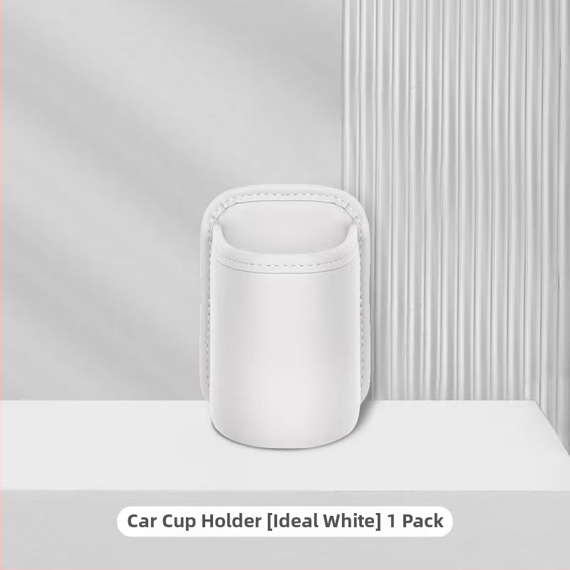 Kožený držiak na pohár v aute a zadná skrinka na uloženie vzadu pri operadle dverí — Značka Fadil, Model Storage Box, Číslo položky Cup Holder