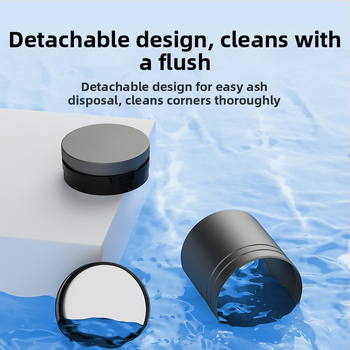 Chytrý automobilový popolník s vekom a svetlom, kovový, model YHG-1, gravírovaný povrch, prispôsobiteľný, na použitie v aute aj doma