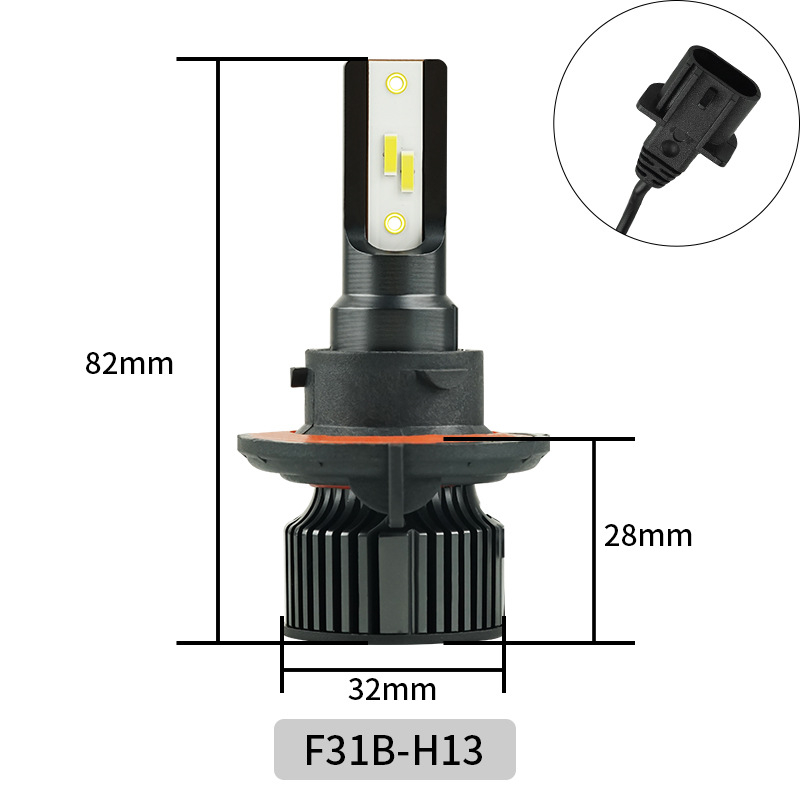 LED predné svetlá pre auto, vysoký výkon, obojstranné CSP1860 LED, 50W, 12V, IP67, 2300 lm, univerzálne použitie (H1/H3/H4/H7/H11/9005/9006/9012)