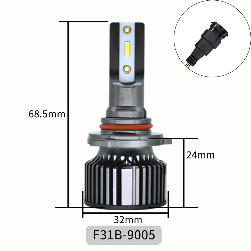 LED predné svetlá pre auto, vysoký výkon, obojstranné CSP1860 LED, 50W, 12V, IP67, 2300 lm, univerzálne použitie (H1/H3/H4/H7/H11/9005/9006/9012)