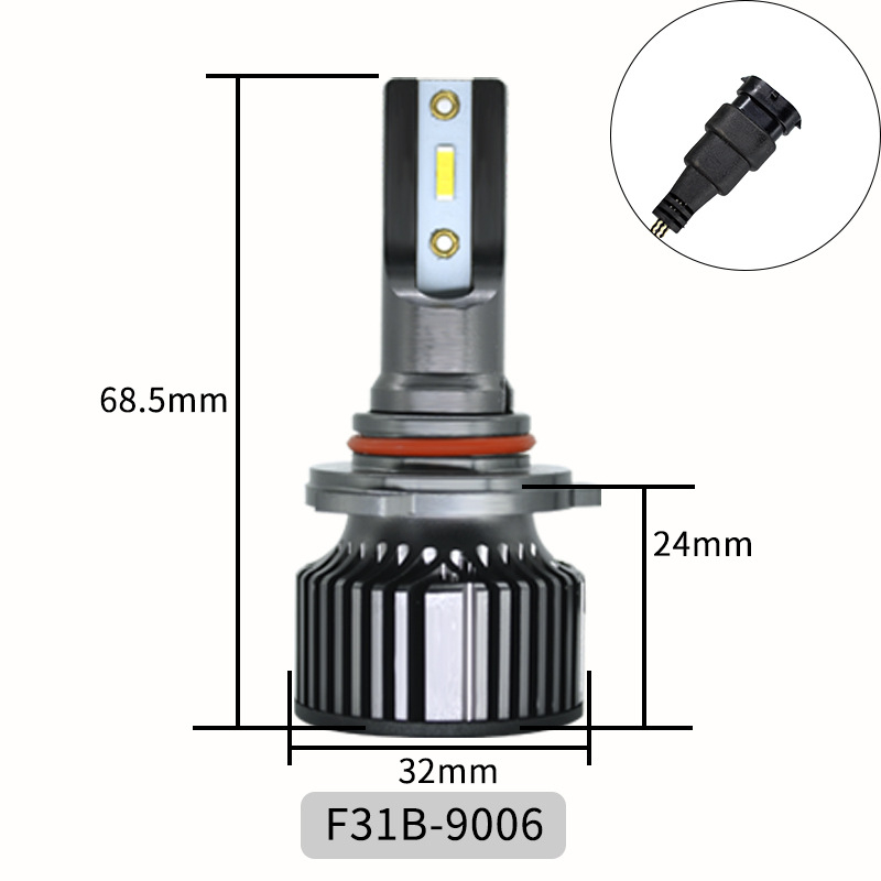 LED predné svetlá pre auto, vysoký výkon, obojstranné CSP1860 LED, 50W, 12V, IP67, 2300 lm, univerzálne použitie (H1/H3/H4/H7/H11/9005/9006/9012)