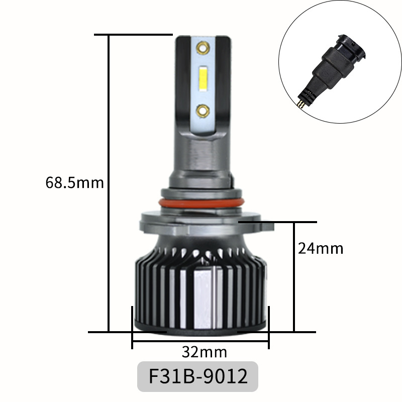 LED predné svetlá pre auto, vysoký výkon, obojstranné CSP1860 LED, 50W, 12V, IP67, 2300 lm, univerzálne použitie (H1/H3/H4/H7/H11/9005/9006/9012)