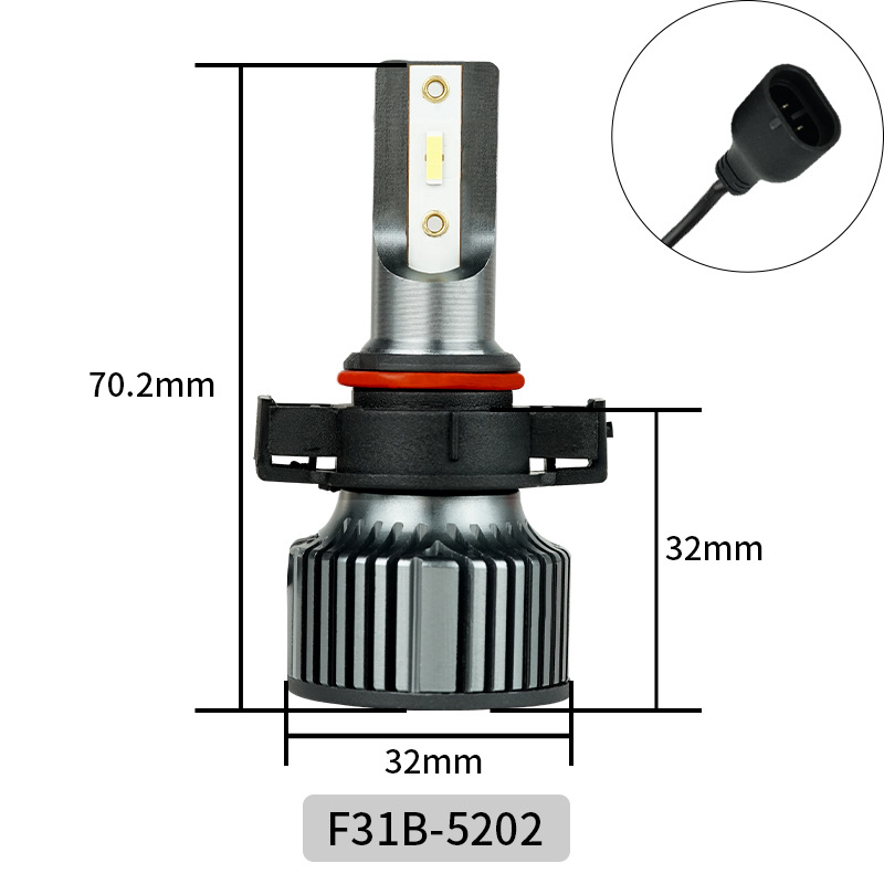 LED predné svetlá pre auto, vysoký výkon, obojstranné CSP1860 LED, 50W, 12V, IP67, 2300 lm, univerzálne použitie (H1/H3/H4/H7/H11/9005/9006/9012)