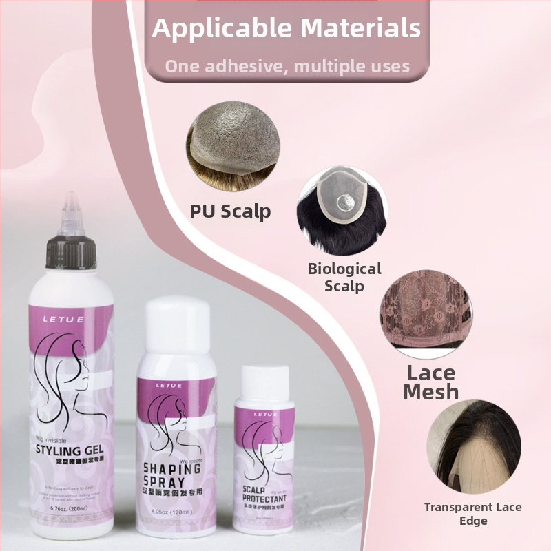 LETUE Klijai plaukų perukams su nėrinių perukų | nematomas, atsparus vandeniui fiksavimas, stiprus prigludimas, švelni formulė