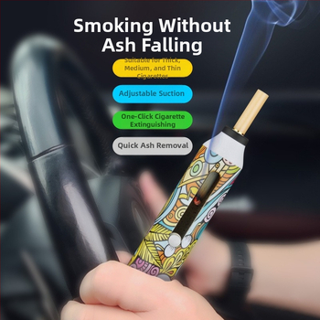 Auto cigaretový set s jedným tlačidlom na zhasnutie, bez popola, model XC-YHG13, XCLPF, materiál: živica, vnútro auta, 60 g