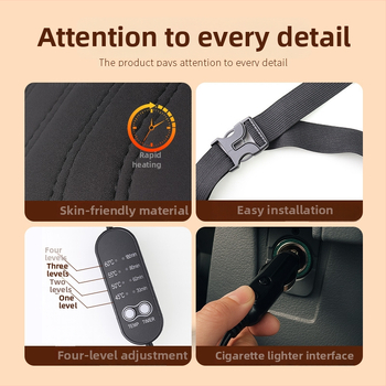 Auto vyhrievaná podložka na sedadlo — Materiál: Tkanina, Univerzálny, Hmotnosť: 600 g, Možnosť spracovania na mieru