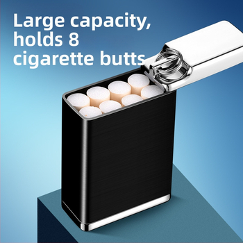 Prenosný popolník do auta zo zinkovej zliatiny s visiacim zapínaním - veľká kapacita, potlač loga, prispôsobenie