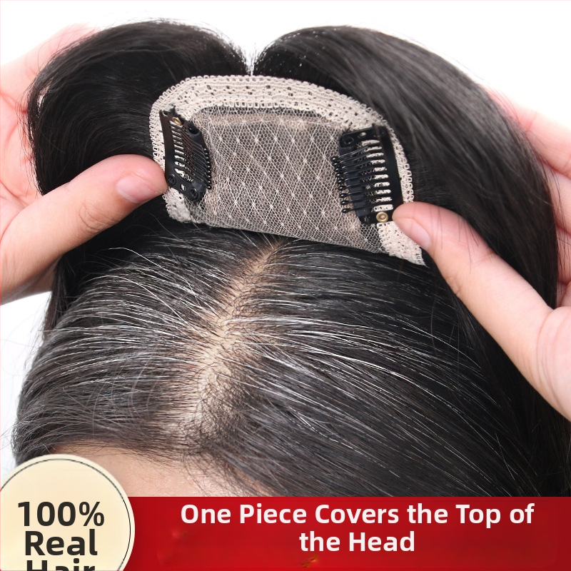 Časť paruky na vrch hlavy, z pravých ľudských vlasov, pre ženy, mechanicky spracované, model BF379