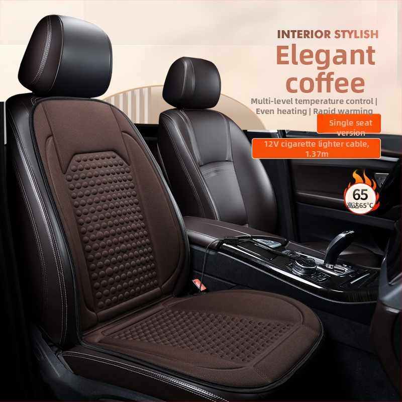 Θερμαινόμενη επένδυση καθίσματος αυτοκινήτου, 12V, γρήγορη θέρμανση, γέμισμα από μεταξωτό βαμβάκι, διαπνέον ύφασμα με μοτίβο αστεριών, κατάλληλη για τον χειμώνα