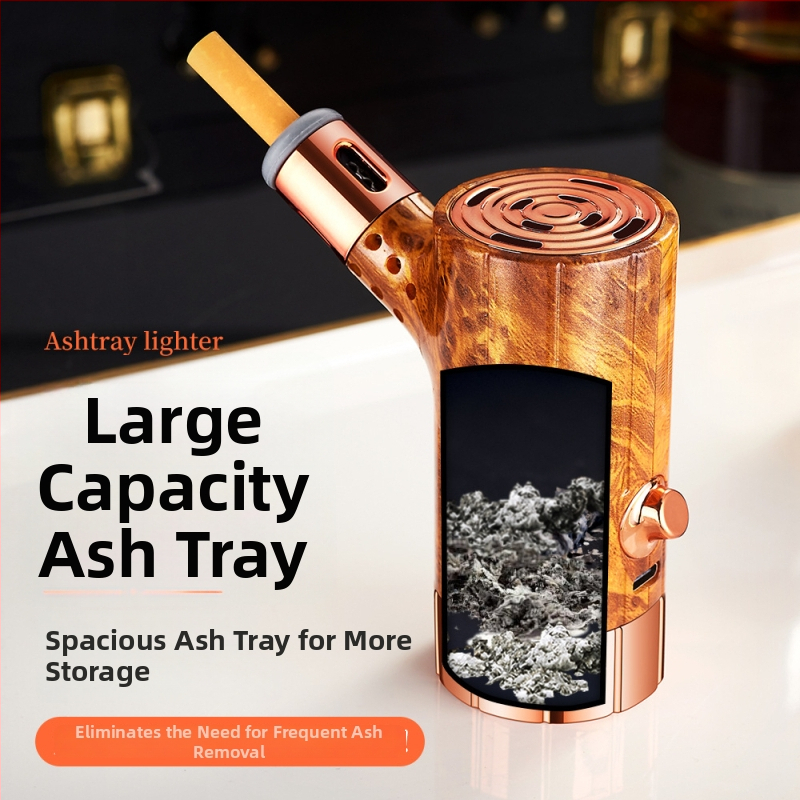 Auto popolník vo forme stromového kmeňa – prenášateľný z červeného dreva, proti rozptylu popola, dekoratívny a na uskladnenie