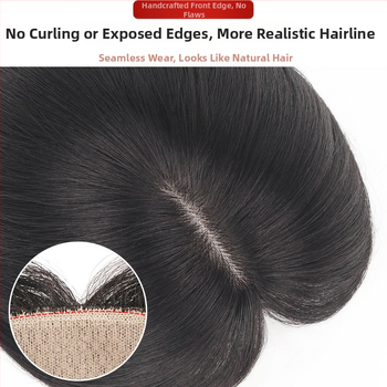 Parochňa z pravých ľudských vlasov, model nano-mesh, rovné vlasy, zakrývanie vrchu hlavy, možno farbiť