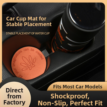 Evans autí pohár držiteľ podložka – PU umelá kožušinka, protišmyková, proti otrasom, univerzálne TZ-1001