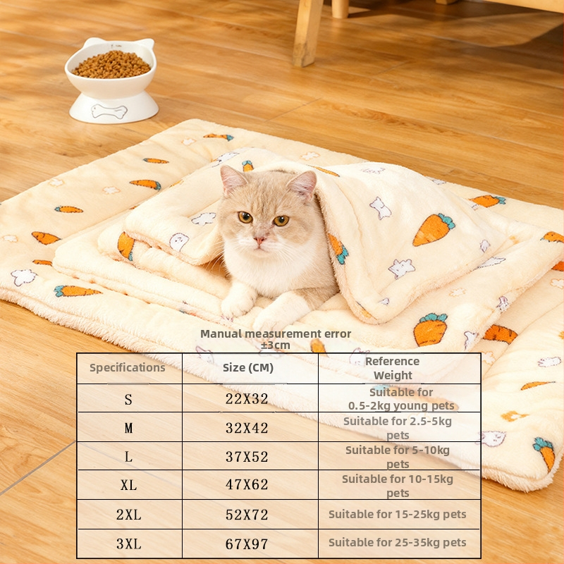 Zimné teplé plyšové psie lôžko – hrubá podložka pre domáce zvieratá