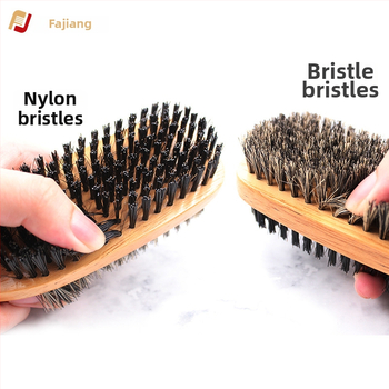 Drevená kefa na vlasy so štetinami zo svinej srsti, na účesy a tvarovanie brady, z lotosového dreva