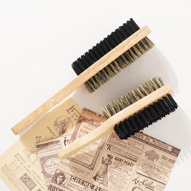 Drevená kefa na vlasy so štetinami zo svinej srsti, na účesy a tvarovanie brady, z lotosového dreva