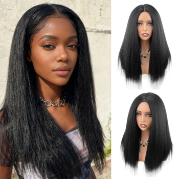 Parochňa, dlhé rovné vlasy s šikmou ofinkou DK-489, vysokoteplotný hodváb, mechanizované spracovanie, prirodzený štýl