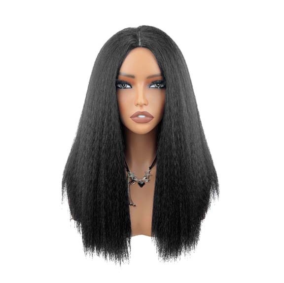 Parochňa, dlhé rovné vlasy s šikmou ofinkou DK-489, vysokoteplotný hodváb, mechanizované spracovanie, prirodzený štýl