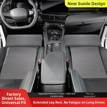 Opora pre nohu na automobilovej sedačke – predĺžená podložka; Materiál: Veka; Výplň: syntetické vlákno; Štýl: plochý, dostupný luxus; Vhodné pre päťmiestne autá