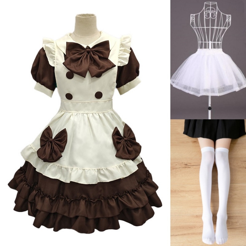 Lolita šaty na rolu v kaviarni, zmes chemických vlákien, polyester 85% hlavná tkanina, sekundárna 70–80%, značka Yixiaoyi, jar 2025