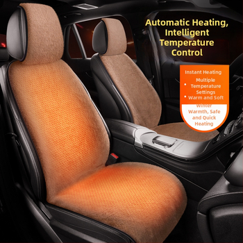 Vyhrievaná podložka na sedadlo auta — univerzálna, inteligentná regulácia teploty, vykurovanie a vetranie, výplň z polyesterovej vlákny, povrch z plyšovej látky, set