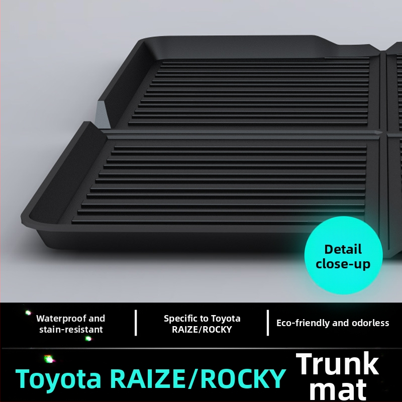 Bagāžas nodalījuma paklājs Toyota RAIZE ROCKY, ūdensnecaurlaidīgs, netīrumu izturīgs, viegli tīrāms, bez smakas