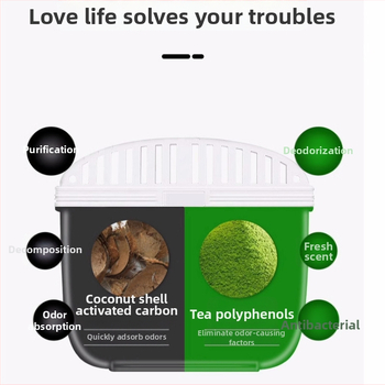 Хладилник дезодоратор със активен въглен и естествен аромат, 140 г, кутия 30 бр, марка Green leaves