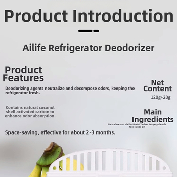 Хладилник дезодоратор със активен въглен и естествен аромат, 140 г, кутия 30 бр, марка Green leaves