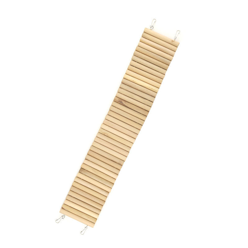 Dekor do klietky pre škrečka: drevený oblúkový most, lezecký rebrík a deliace panely