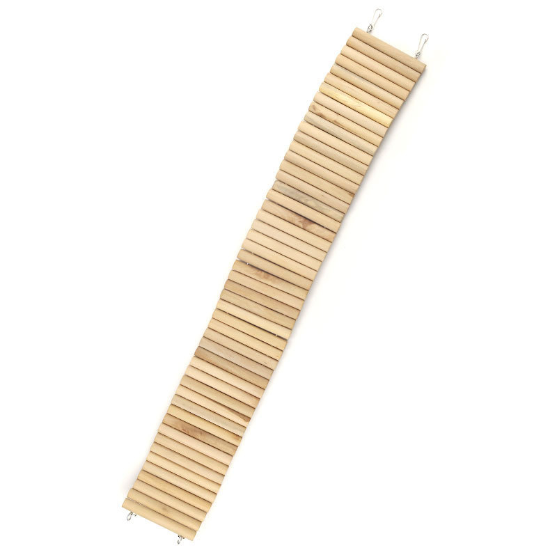 Dekor do klietky pre škrečka: drevený oblúkový most, lezecký rebrík a deliace panely