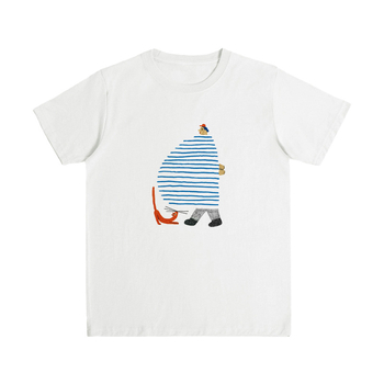 Tričko s karikatúrnym potlačou, 100% bavlna, krátke rukávy, okrúhly výstrih, voľný strih