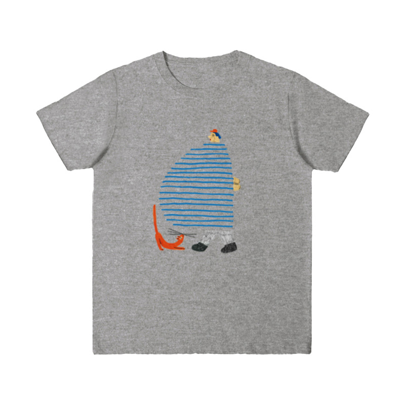 Tričko s karikatúrnym potlačou, 100% bavlna, krátke rukávy, okrúhly výstrih, voľný strih