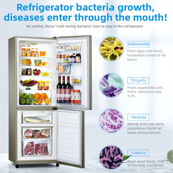 Спрей за дезодориране и почистване на хладилник — дезодориращ спрей за микровълнова, мултифункционално дезинфекционно средство, 500ml, естествен аромат, марка Yacaijie