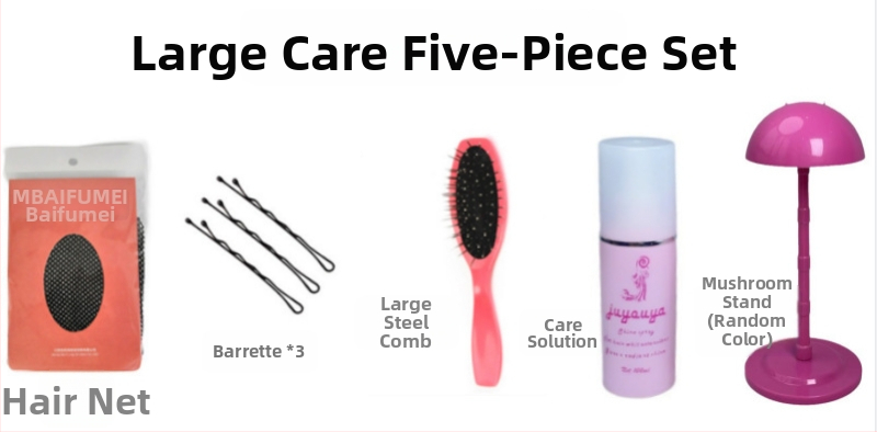 Baifumi Nástroje na starostlivosť o parochne – Sada 5 dielov s roztokom na starostlivosť 100 ml, Mäkké a hladké