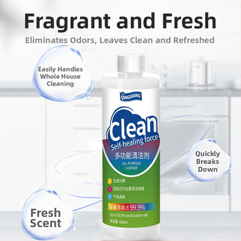 Qingxiang viacúčelový čistiaci prostriedok pre domácnosť — pre chladničku, mrazničku, kúpeľňu a podlahy; 400 ml; hlboká dezinfekcia; svieža vôňa; odolná ochrana; bezpečná dezinfekcia