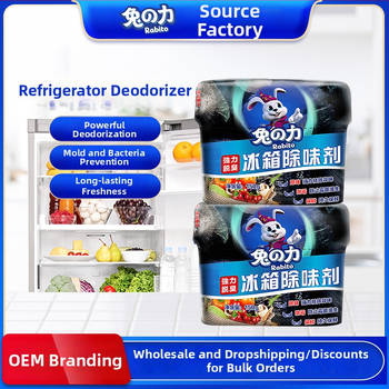 Освежител за хладилник Rabbit Power, торбички с активен въглен от бамбук, 150 г, 48 бр., дезодориращ