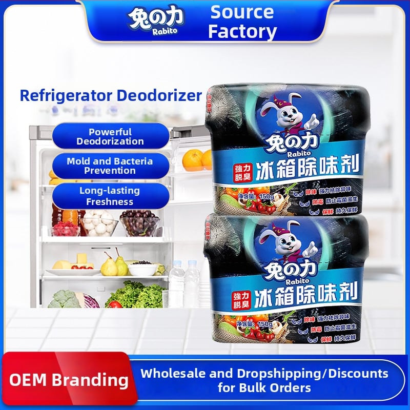 Освежител за хладилник Rabbit Power, торбички с активен въглен от бамбук, 150 г, 48 бр., дезодориращ