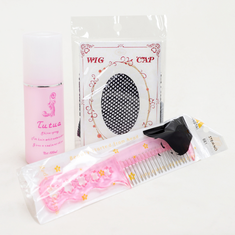 Lois Sada starostlivosti o parochňu — oceľová hrebienok, roztok na starostlivosť, podpora na vlasy, sieťka na vlasy (3- alebo 5-dielny set)