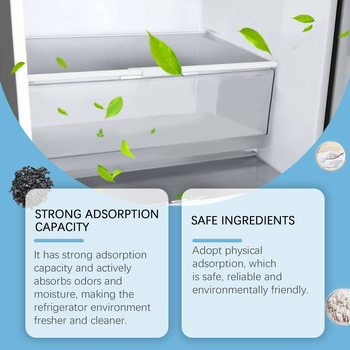 JUE FISH Кутия за дезодориране на хладилник, 50 г, кутия с 166 бр., JU-C03-0015-01