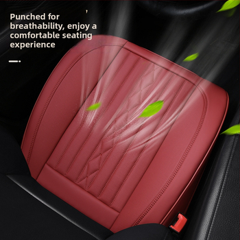 Kožená autosedačová vložka – štvorssezónový univerzálny poťah na sedadlo s lemom, športový štýl; koža na povrchu; výplň z syntetických vlákien; dekorácia a priedušnosť