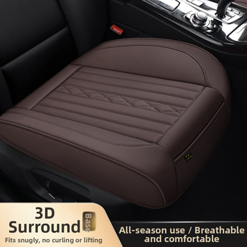 Kožená autosedačová vložka – štvorssezónový univerzálny poťah na sedadlo s lemom, športový štýl; koža na povrchu; výplň z syntetických vlákien; dekorácia a priedušnosť