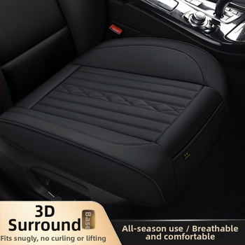 Kožená autosedačová vložka – štvorssezónový univerzálny poťah na sedadlo s lemom, športový štýl; koža na povrchu; výplň z syntetických vlákien; dekorácia a priedušnosť